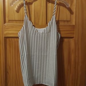 Black and white striped cami camisole